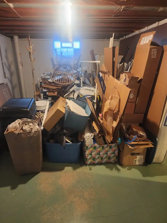 Roll-off dumpster container at job site for 6 Yard Dumpster Rental in Eliot